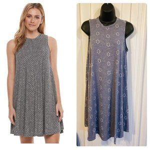 Dress shirt top blouses mock dress tank slip gray white